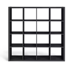 Squares Plus 16 Cube Storage Unit - Black | Contemporary Home Display