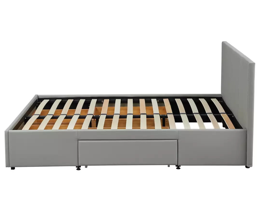 Lavendon 4 Drawer Kingsize Bed Frame - Grey ( 1062.)