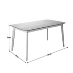 Skandi Oak Veneer 6 Seater Dining Table | minimalist dining table