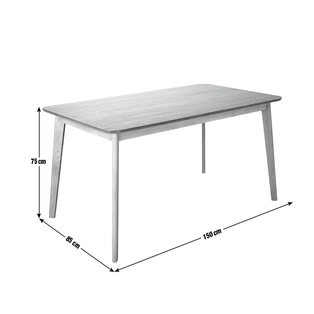 Skandi Oak Veneer 6 Seater Dining Table | minimalist dining table