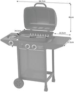 2 Burner Gas BBQ with Side Burner
