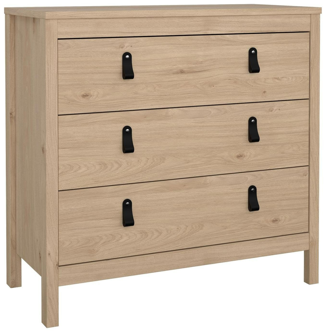 Tvilum Madrid 3 Drawer Chest - Oak  | compact drawer unit