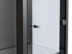 Home 4 Shelf 1 Door Display Cabinet - Black | Minimalist Interior Look