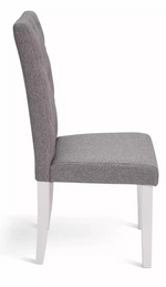 Home Pair of Tweed Fabric Dining Chairs Grey | Modern Kitchen Dining Chair Set