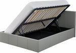 Lavendon Small Double Side Open Ottoman Bed- Grey | Modern Space-Saving Bed
