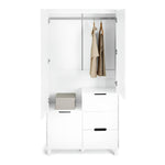Henri 2 Door 2 Drawer Wardrobe - White | Compact Clothing Organization