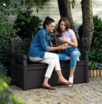 Keter Eden Bench 265L Outdoor Garden Storage Box - Grey
