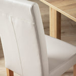 Home Pair of Midback Dining Chairs - Cream | Stylish Dining Accent