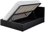 Lavendon Double Side Open Ottoman Bed Frame-Black | bed frame black side lift