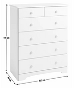 Home Nordic 6 Drawer Chest Grey | Wooden Storage Unit Bedroom Furniture