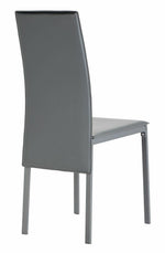 Lido Glass Dining Table & 2 Grey Chairs|Modern Dining Set Kitchen or Living Room