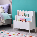 Kids Scalloped Bookcase - White