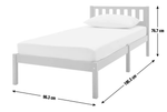 Habitat Ronnie Single Bed Frame - White | Sturdy Modern Bed Kids Teens Adults