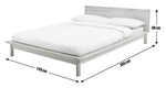 Akio Double Wooden Platform Bed Frame - Black | minimalist bed frame