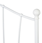 Home Fleur Kingsize Metal Bed Frame - White | Sturdy Durable Mattress Support