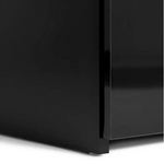 Home Hayward 2 Door TV Unit - Black Gloss | Entertainment Furniture Storage Unit