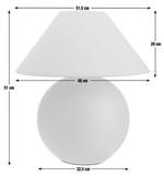 Habitat Circle 51cm Ceramic Table Lamp - Cream