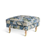 x Morris & Co. Merton Acanthus Fabric Footstool | Elegant Living Room Feature