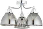 Shore Light Bartlett Metal 3 Light Ceiling Light- Smoke Grey