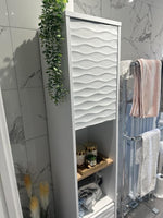 Zander Tallboy White | Tall Storage Cabinet Furniture Unit