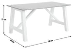 Burford Solid Wood 4 Seater Dining Table - White | Stylish Kitchen Design
