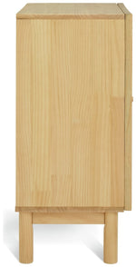 Simone 2 Door Shoe Storage Cabinet - Oak