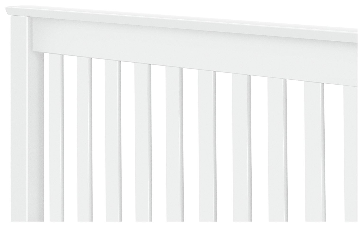 Home Aspley Double Wooden Bed Frame - White | Sturdy Sleeping Support
