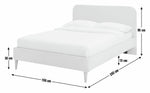 Mya Double Fabric Bed Frame - Natural | Country style bed frame