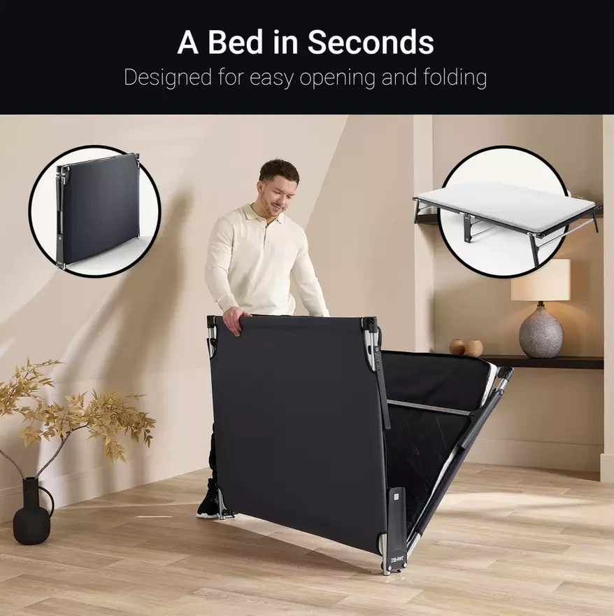 Jay-Be Compact Folding Bed with Mattress Small Double | Foldaway Guest Bed
