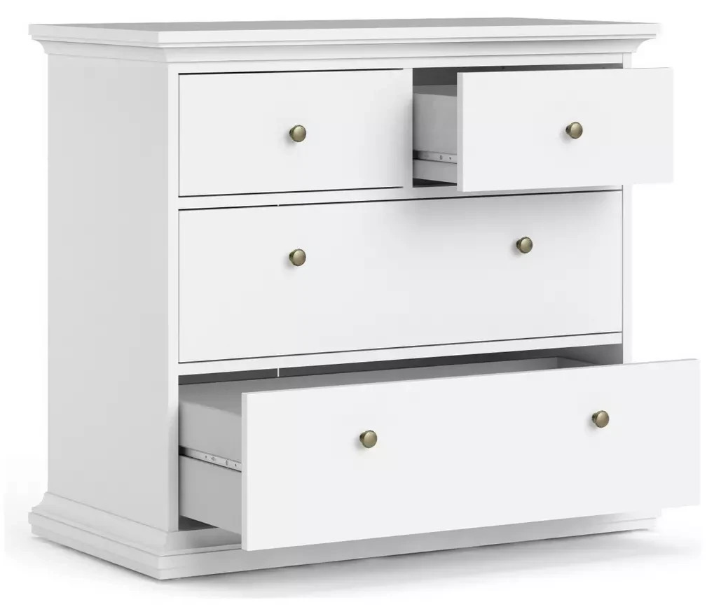 Tvilum Paris 4 Drawer Chest - White ( B Grade )