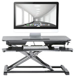 Proper AV Sit Stand Workstation 2 Tier - Black | Adjustable Standing Desk
