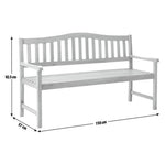 Henrietta 3 Seater Wooden Garden Bench ( B Grade 12359)