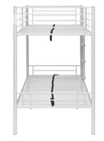 Home Mason Metal Bunk Bed Silver | Kids Bedroom Furniture Bunk Bed Frame