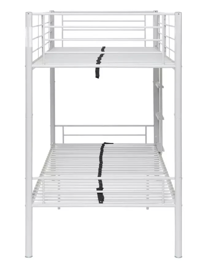 Home Mason Metal Bunk Bed Silver | Kids Bedroom Furniture Bunk Bed Frame