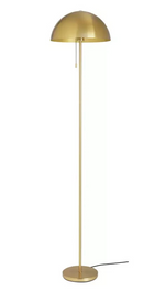Mushroom Floor Lamp Brushed Brass | Modern Standing Floor Light Home Lighting