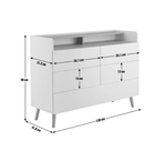Habitat Skandi 4+1 Drawer Chest - White Two Tone