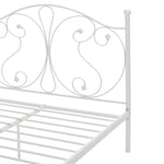 Home Marietta Double Metal Bed Frame - White | Elegant Bedroom Setup