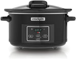 Crockpot 4.7L Hinged Lid Digital Slow Cooker - Black