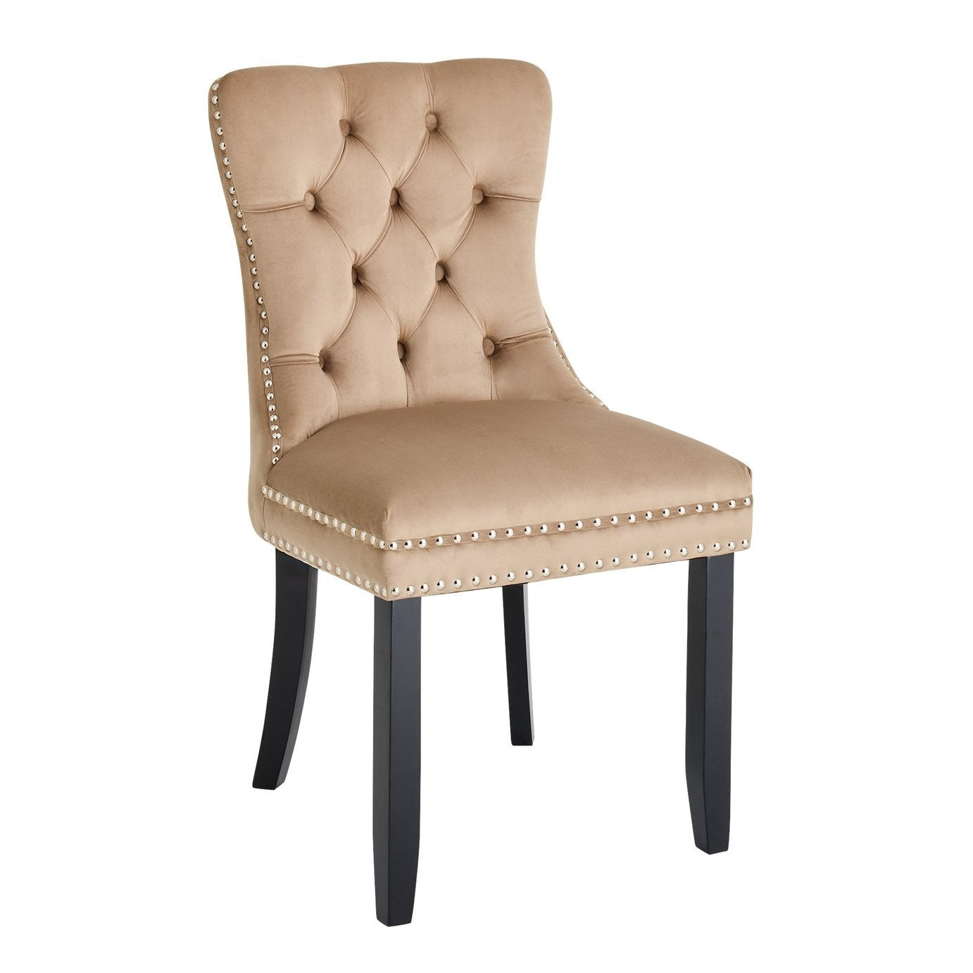 Home Princess Velvet Dining Chair - Taupe | Elegant Mealtime Seating