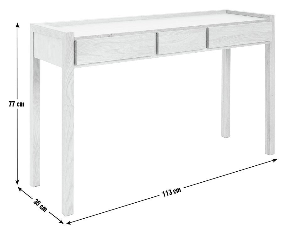 60 Hana Dressing and Console Table - Oak | Timeless Design Vanity Station