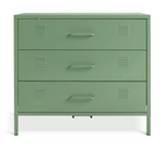 Stevie 3 Drawer Chest Green | Bedroom Storage Chest of Drawers Furniture