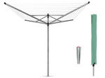 Brabantia 60m Lift-O-Matic Washing Line with Ground Spike | Rotary Clothes Airer