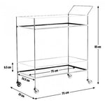 Habitat Monroe Drinks Trolley - Black