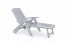 Bica Cancun Reclining Sunlounger Grey | Outdoor Garden Relaxer Lounger Chair