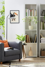 Malibu Narrow Wood Effect Bookcase - Grey