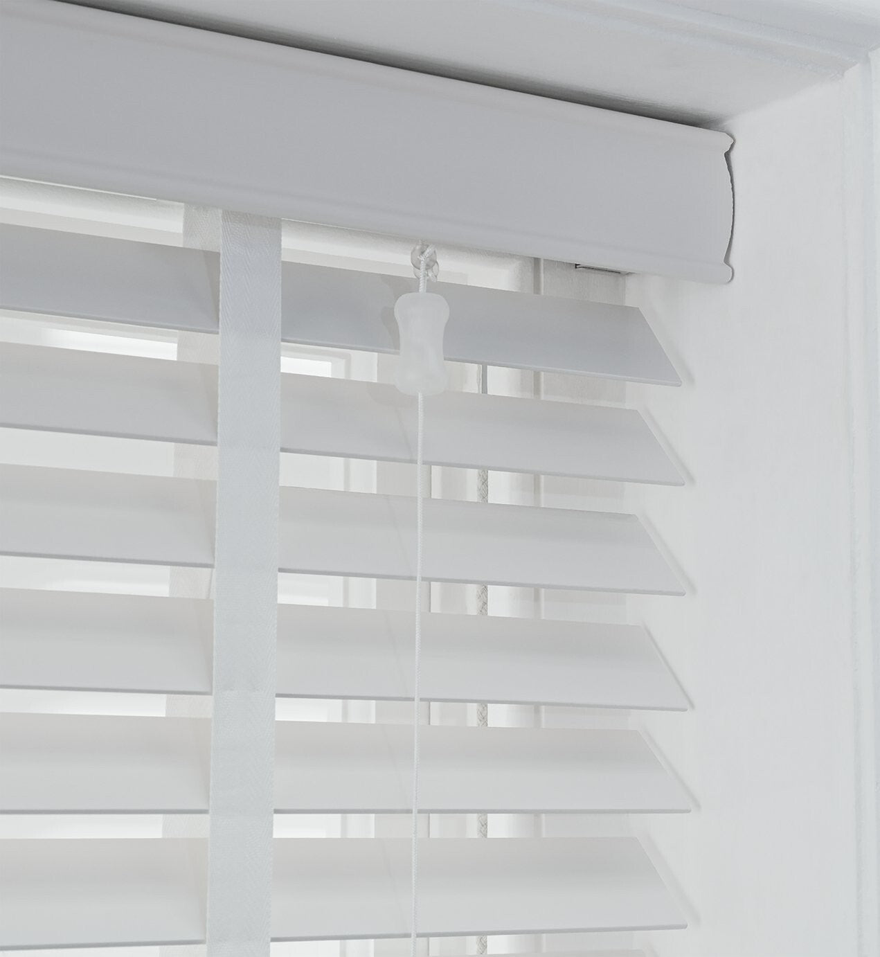 Elliott 50mm Wooden Tape Venetian Blind - White