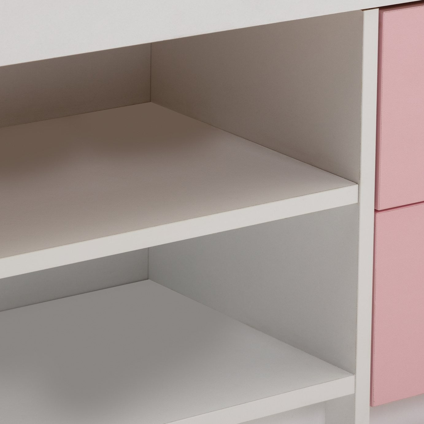 Home Malibu Storage Cabin Bed - Pink & White | Storage bed for girls