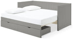 Axel Trundle Day Bed with 1 Drawer - Grey | Space Saving Sleep Solution