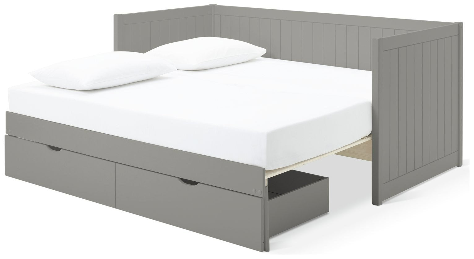 Axel Trundle Day Bed with 1 Drawer - Grey | Space Saving Sleep Solution
