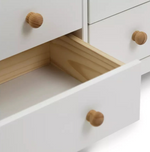Home Scandinavia 10 Drawer Chest Pine & White | Bedroom Storage Chest of Drawers